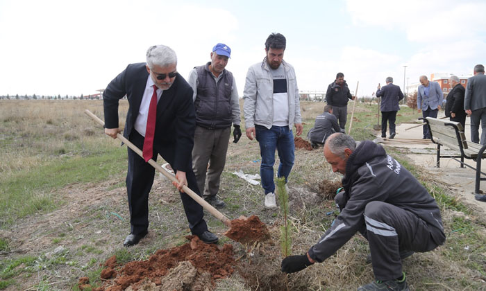 Depremlerde hayatını kaybeden ASÜ’lüler için fidan dikildi