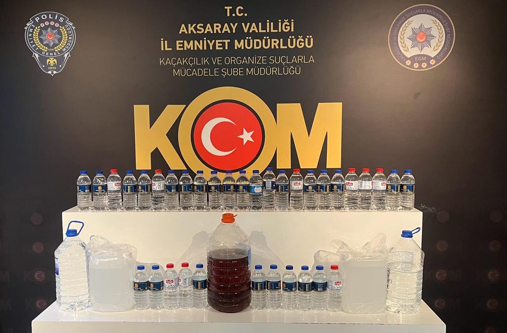 Aksaray’da sahte alkol operasyonu: 1 kişi tutuklandı