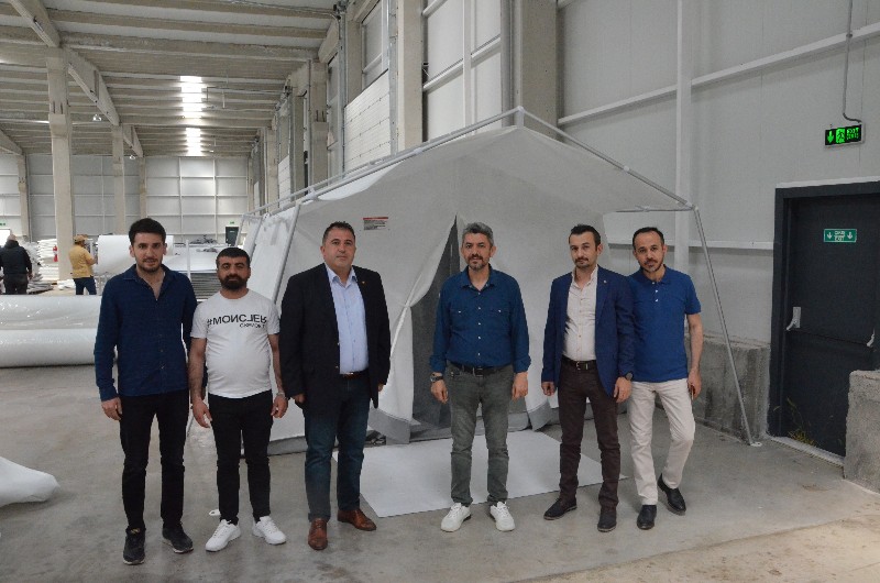 Aksaray’dan AFAD’a çadır üretiliyor