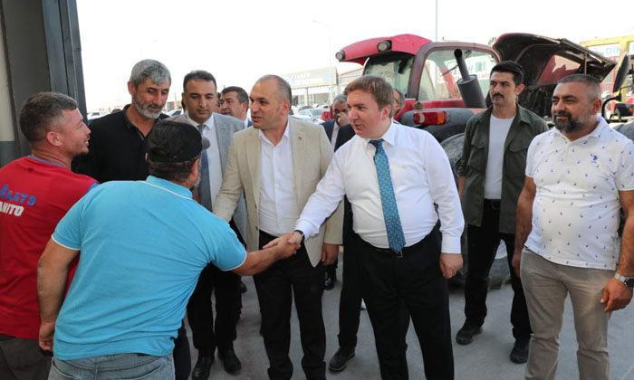 Vali Aydoğdu yeni sanayi sitesi esnafını ziyaret etti