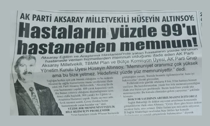 Altınsoy’un hastane açıklaması hayretle karşılandı!