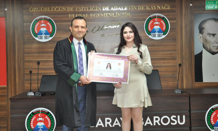 Aksaray Barosu’nda 6 yeni avukat yemin etti