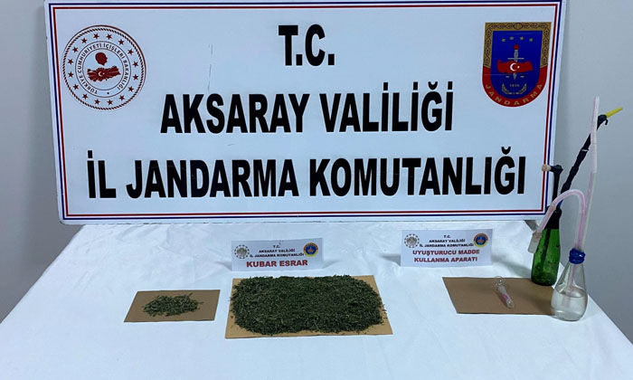 Aksaray’da 528 gram kubar esrar yakalandı