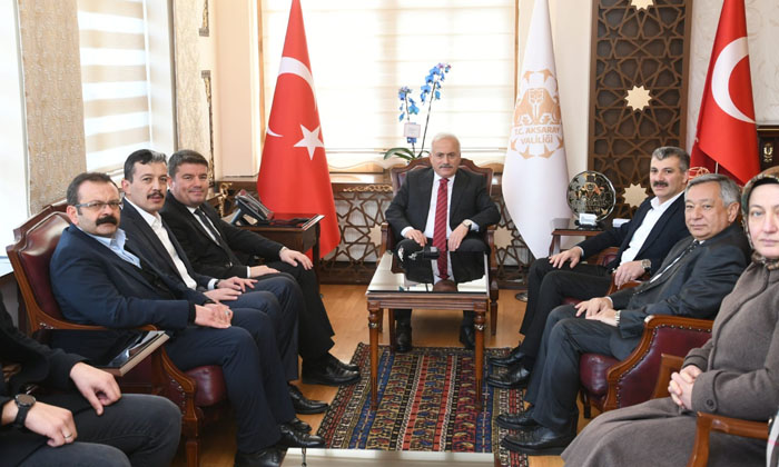 Ak Parti heyetinden Vali ve MHP teşkilatına ziyaret