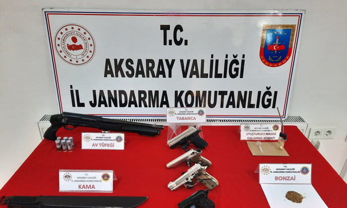 Aksaray jandarma ekiplerinden uyuşturucu operasyonu