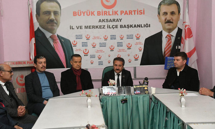 Büyük Birlik Partisi Aksaray’da Dinçer’i destekleyecek