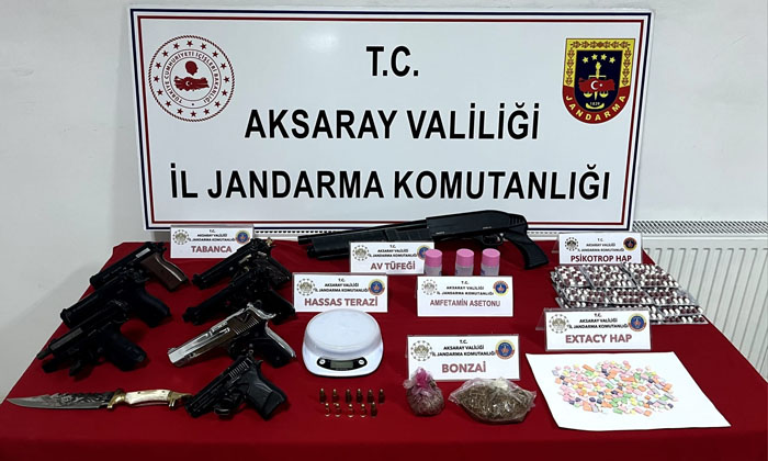 Aksaray’da uyuşturucu ve silah ticareti operasyonu