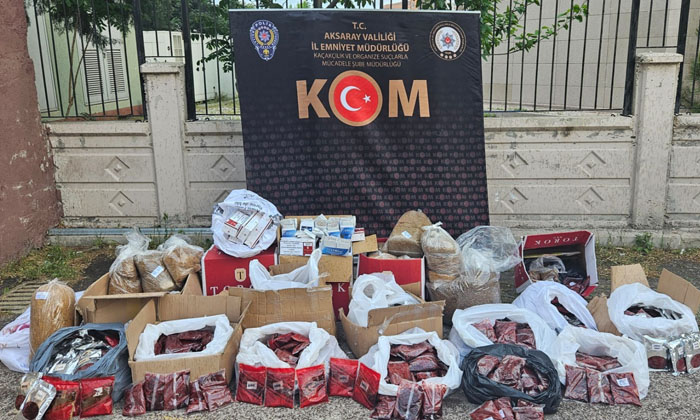 Aksaray’da kaçak tütün operasyonu: 2 gözaltı