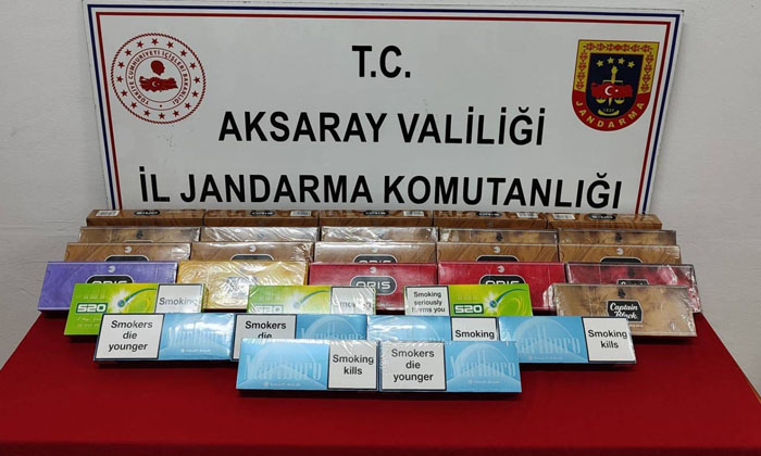Aksaray’da 300 paket kaçak sigara ele geçirildi