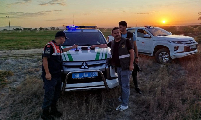 Aksaray’da kaçak avlanan 2 kişi suçüstü yakalandı