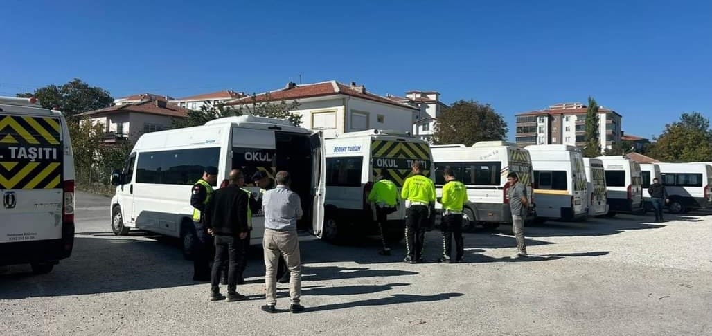 Ortaköy’de okul servis araçları denetlendi
