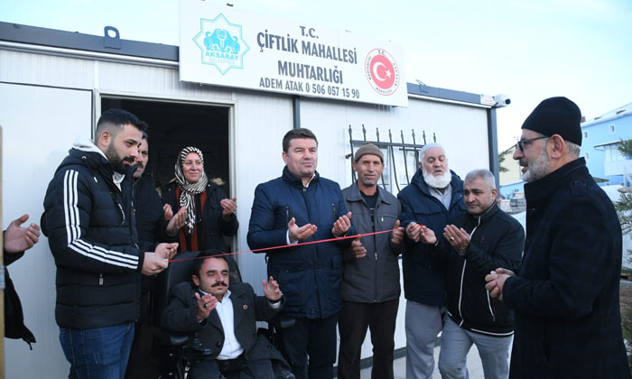 Çiftlik Mahallesi Muhtarlık Ofisi anlamlı bir günde hizmete açıldı