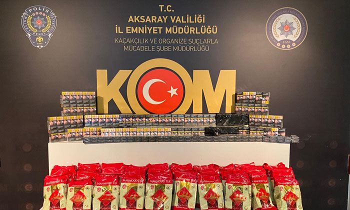 Aksaray’da 4 farklı operasyon: Kaçak alkol, sigara ve çay yakalandı