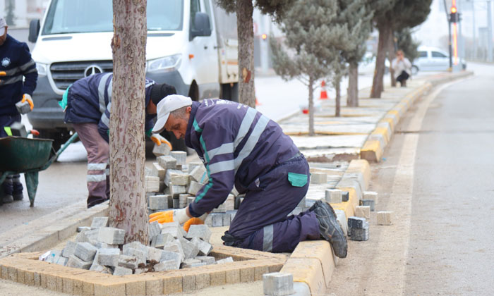 Acem Bulvarı dekoratif taşlarla güzelleşiyor