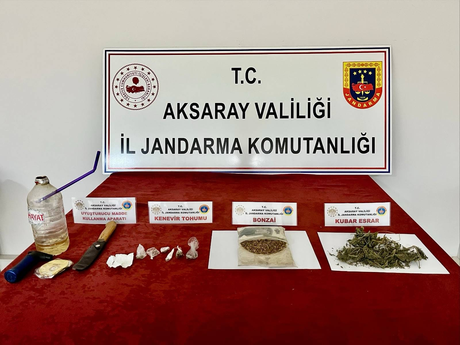 Ortaköy’de Jandarmadan uyuşturucu operasyonu