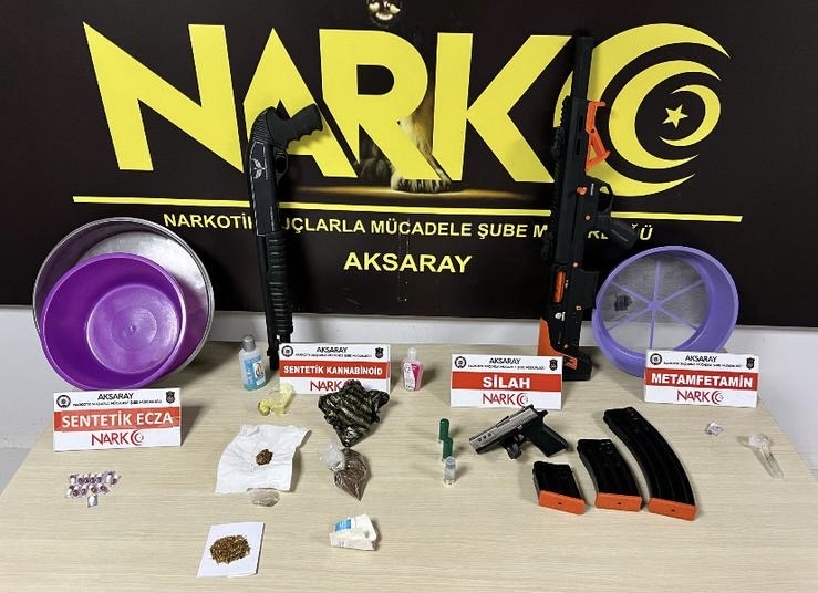 Aksaray’da uyuşturucu ve silah operasyonu: 7 tutuklama