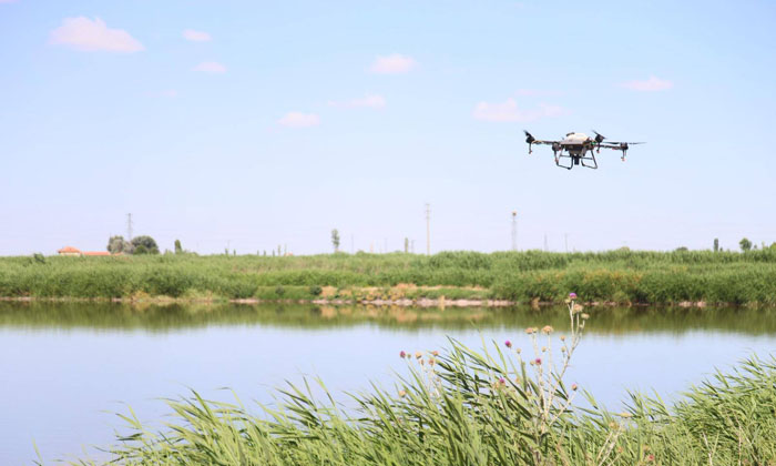 Aksaray Belediyesi’nden sivrisineklere drone destekli müdahale