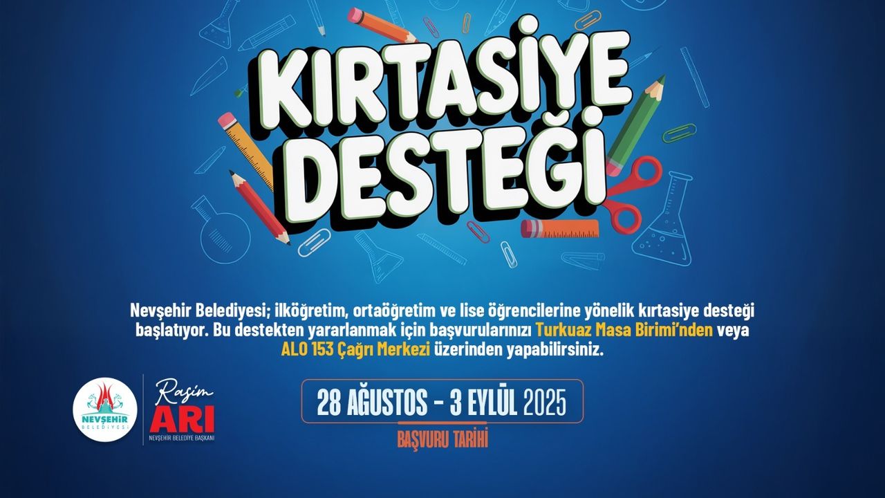 Nevşehir’de “Kırtasiye Desteği” İçin Başvurular Başladı
