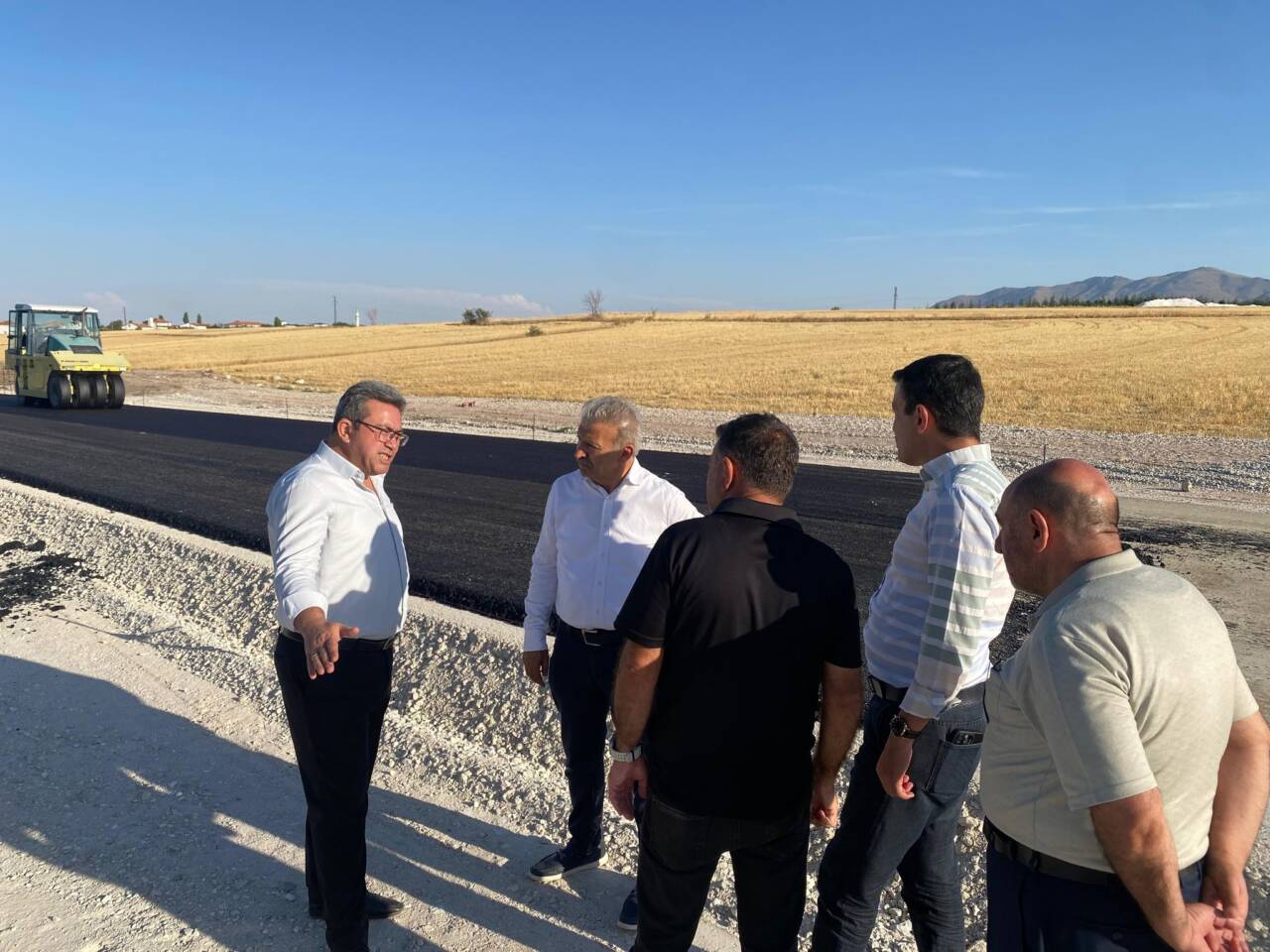 AK Parti heyeti Ortaköy Çevre Yolu çalışmalarını inceledi