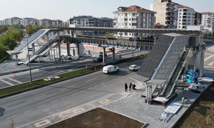 Gazzeli şehitler yaya ve üst geçidi açılışa hazır