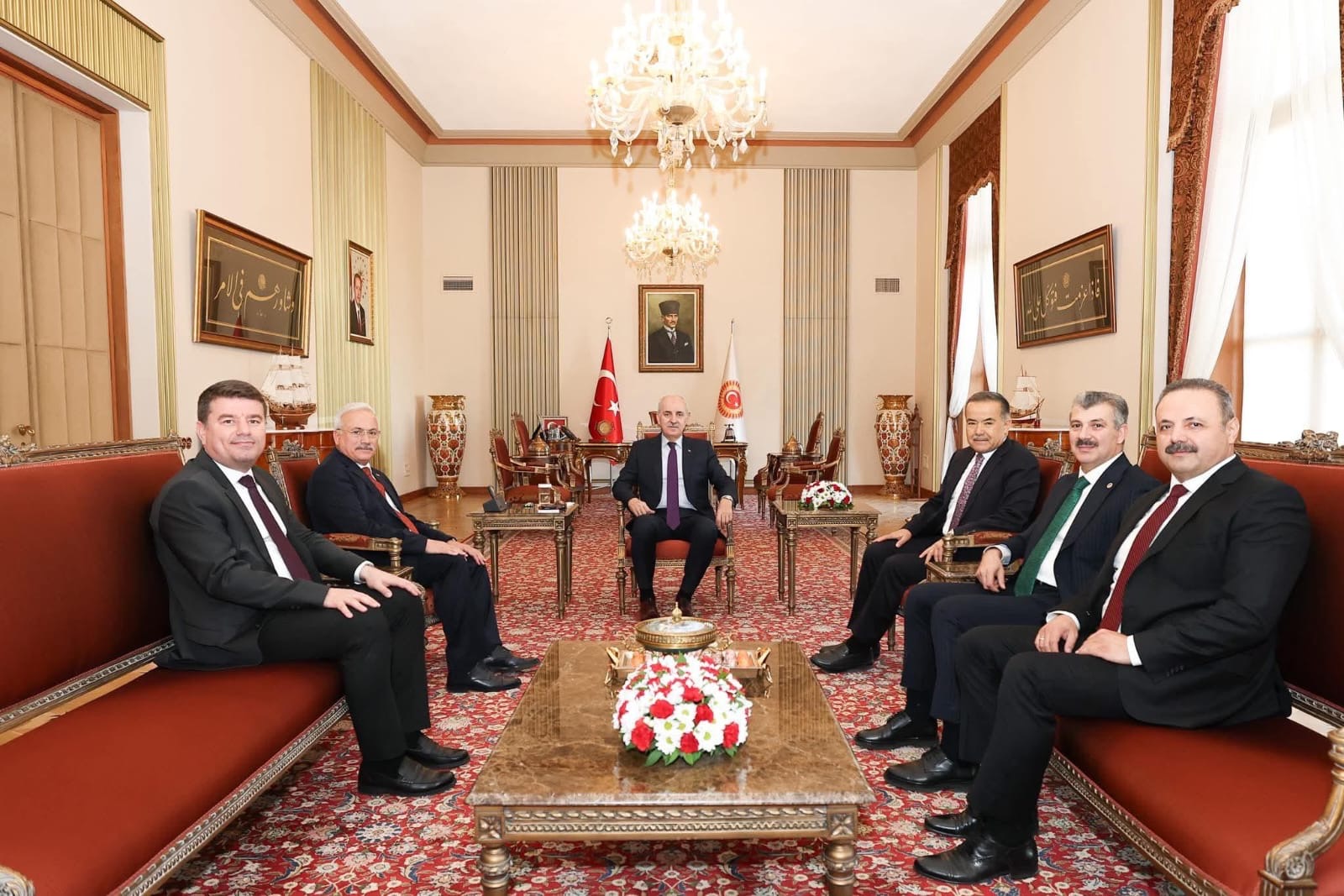 Aksaray heyetinden TBMM Başkanı Kurtulmuş’a ziyaret
