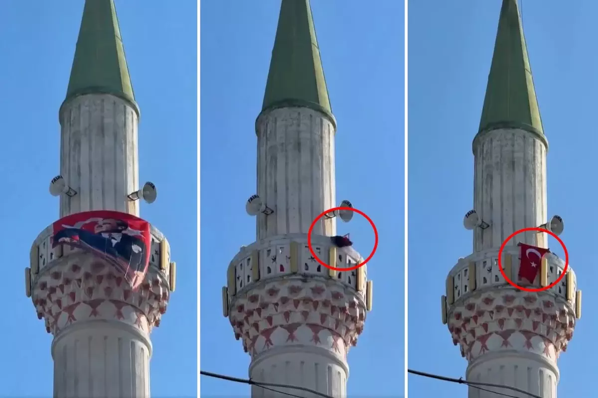 Şehri karıştıran bayrak provokasyonu!