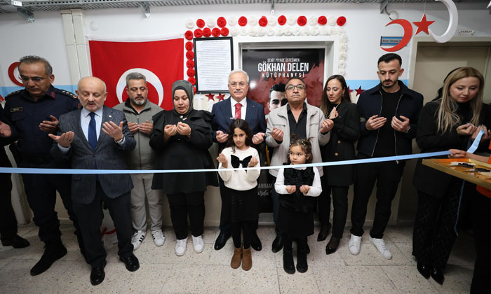 Şehit üsteğmenin adı öğrenim gördüğü okulda açılan kütüphanede yaşayacak