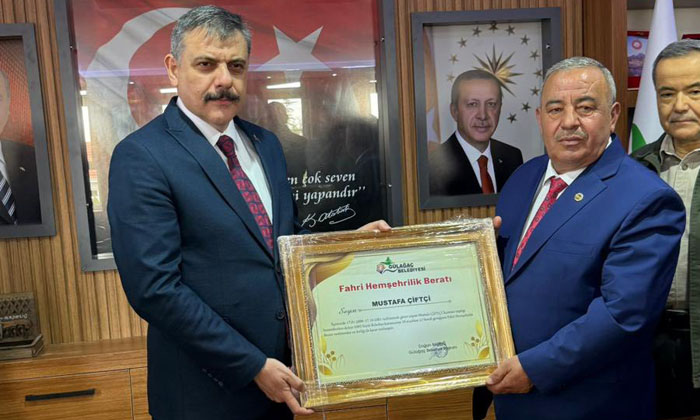 İçişleri Bakanı Çiftçi’ye Fahri Hemşehrilik Beratı verildi