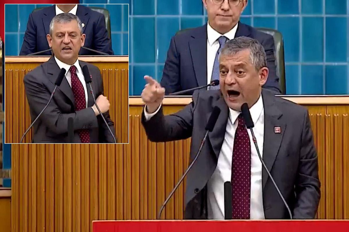 Özgür Özel Masayı yumrukladı, bardak devrildi!