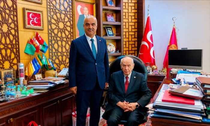 MHP Aksaray teşkilatından Bahçeli’ye sürpriz ziyaret