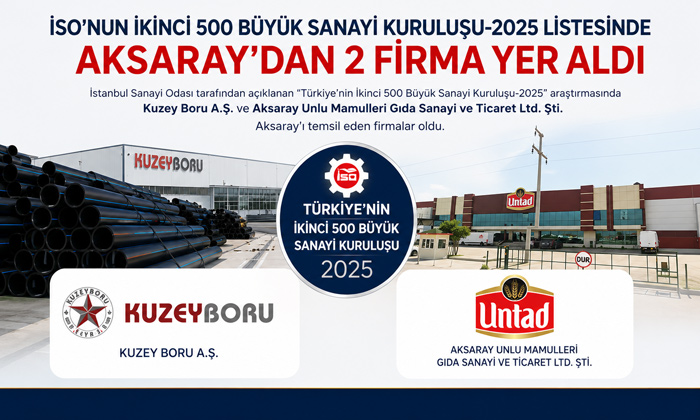 Aksaray’dan iki firma Türkiye’nin devleri arasına girdi