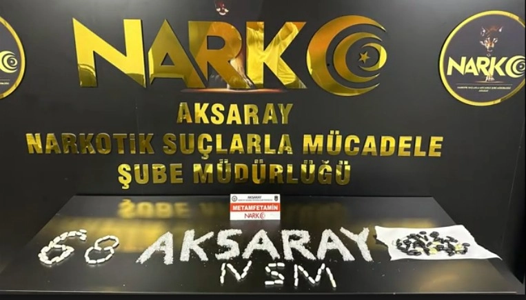 Aksaray’da metamfetamin mideye gizlenmiş halde ele geçirildi