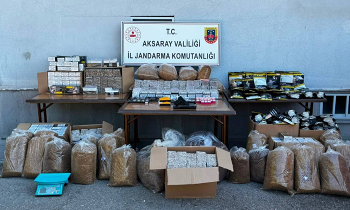 Aksaray’da kaçak tütün operasyonu: 750 Bin TL’lik malzeme ele geçirildi