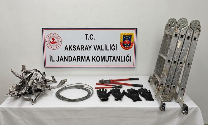 Aksaray’da telekom kablo hırsızlığı: 2 şüpheli tutuklandı
