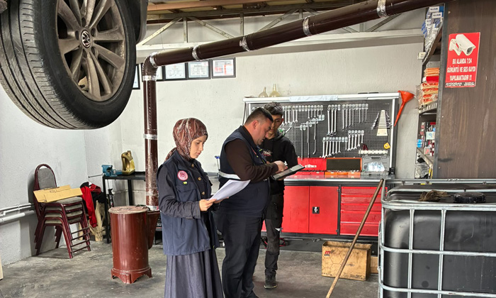 Aksaray’da 276 işletmeye atık motor yağı denetimi